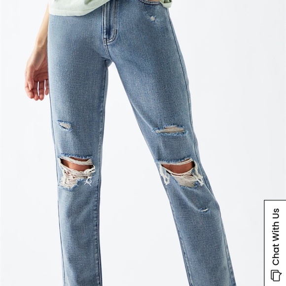 PacSun Medium Mom Jeans Ripped Knee Sz 24 - Picture 17 of 17